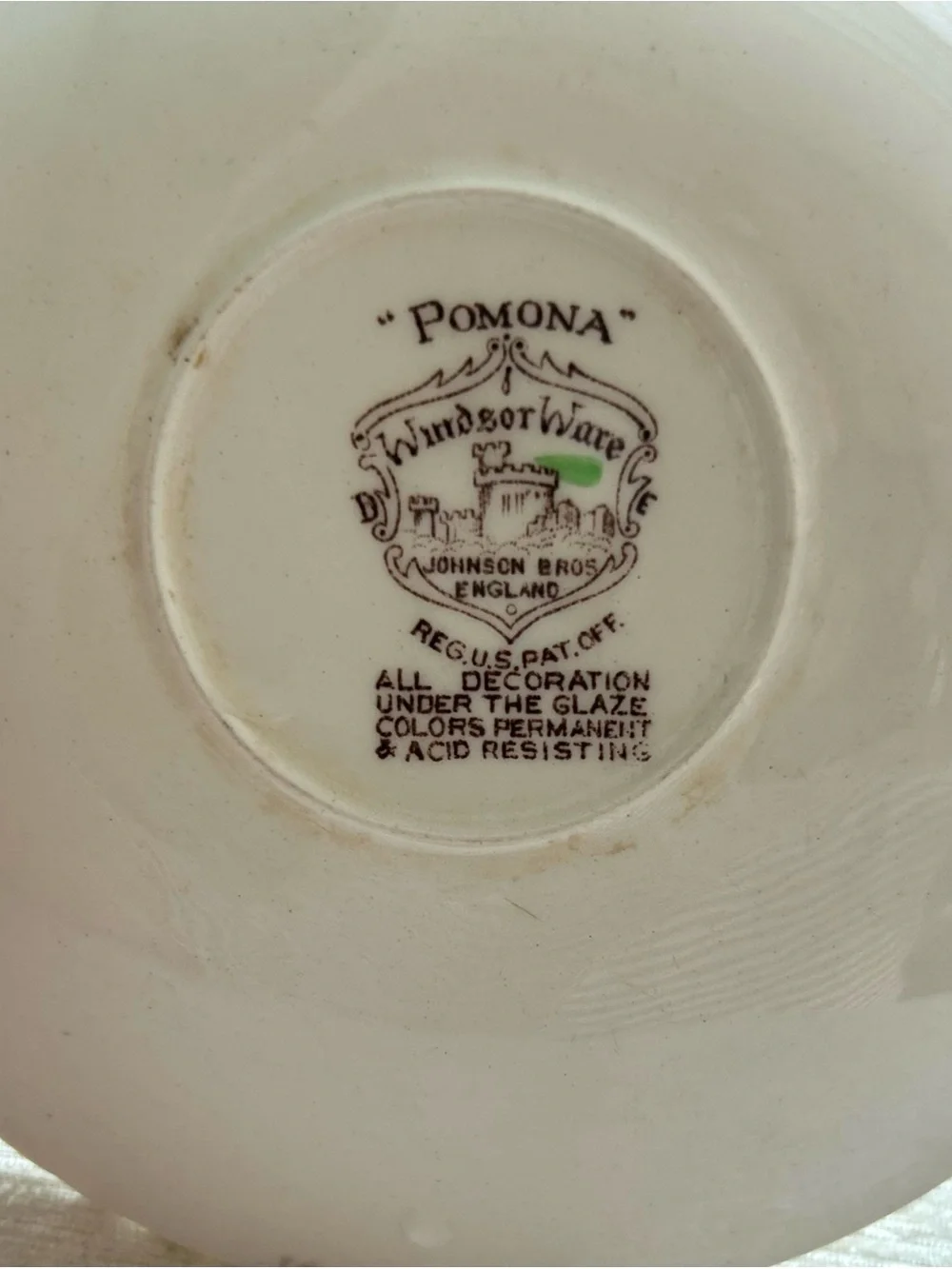 (3) VINTAGE johnson brothers POMONA saucer plates